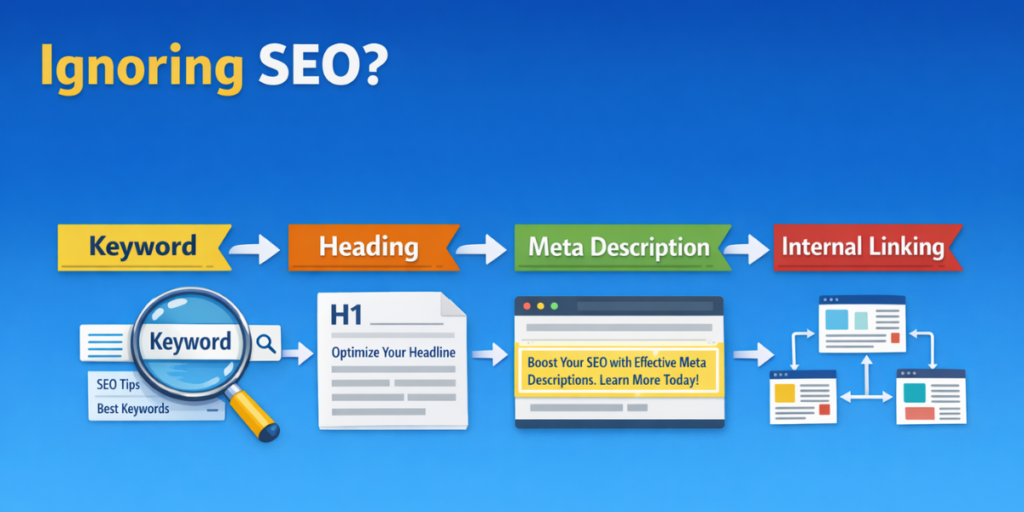 Basic SEO structure for blog posts with keywords and headings